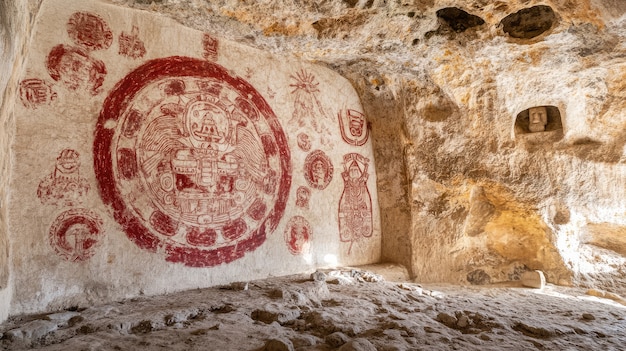 Free Photo archaeological cave paintings