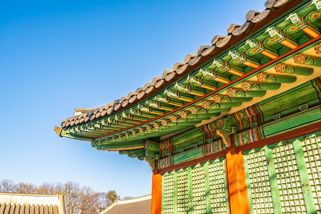 Architecture building Changdeokgung palace in Seoul city