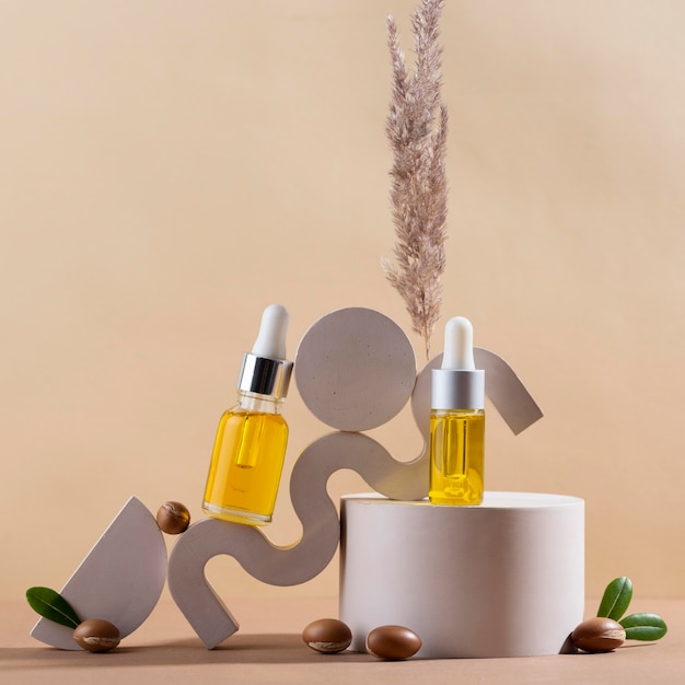 Free Photo argan oil in dropper bottle