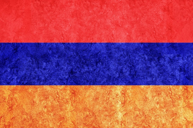 Armenia Metallic flag, Textured flag, grunge flag