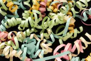 Free photo arrangement of colorful paper ribbons