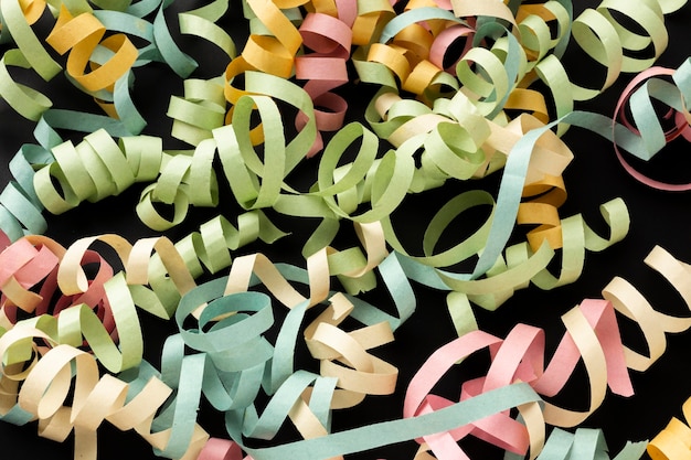 Free Photo arrangement of colorful paper ribbons