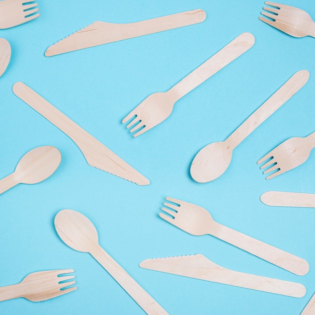 Free photo arrangement of cutlery top view