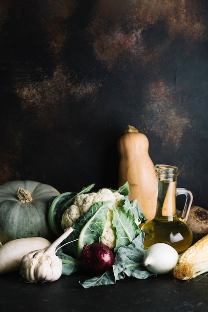 Free Photo arrangement of delicious autumn vegetables