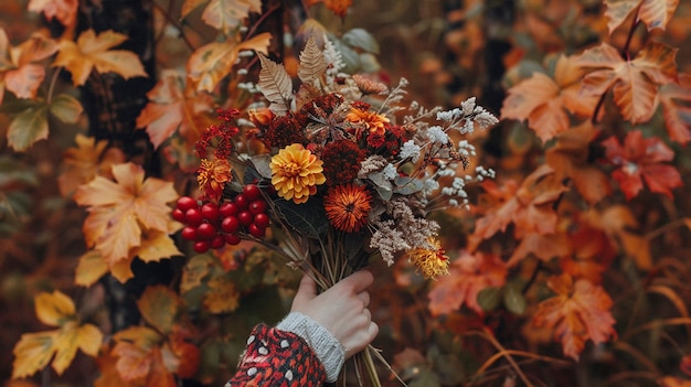 Free Photo arrangement for dried autumn flowers