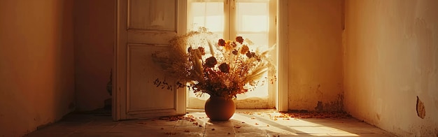 Free Photo arrangement for dried autumn flowers