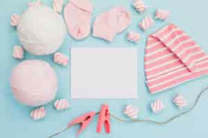 Free photo arrangement for greeting newborn baby