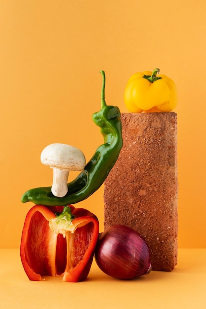 Free Photo arrangement of healthy vegetarian food