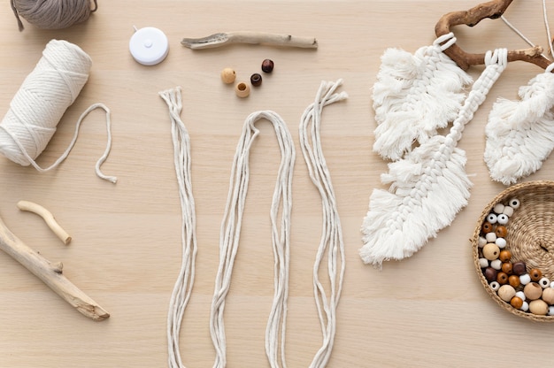 Free Photo arrangement of macrame handmade object