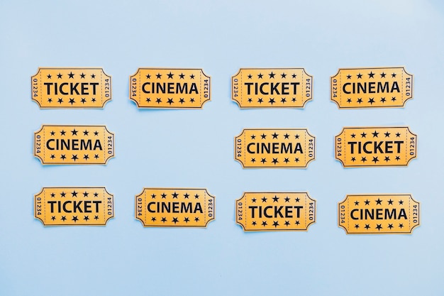 Free photo arrangement of paper tickets