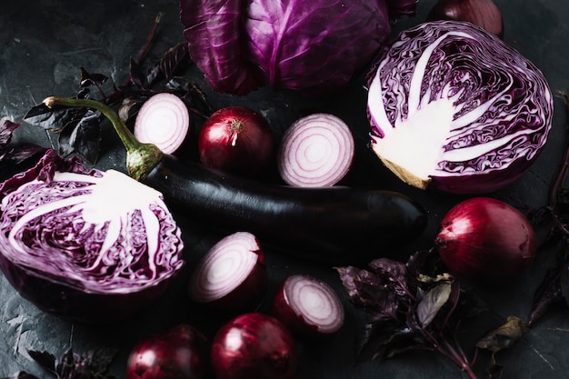 Free photo arrangement of red vegetables top view