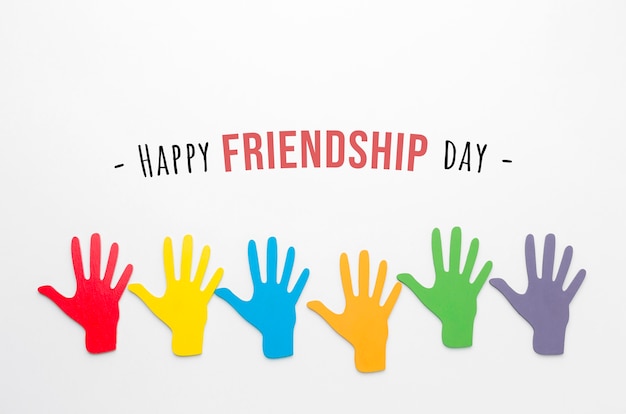 Arrangement of still life friendship day elements