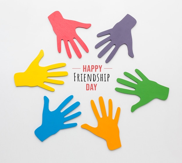 Free Photo arrangement of still life friendship day elements