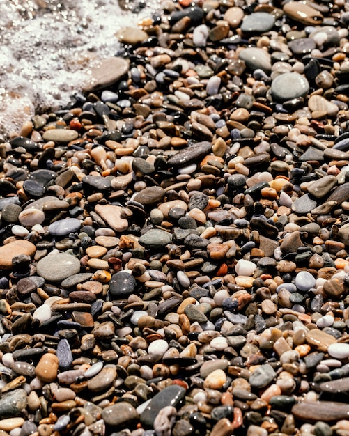 Free Photo arrangement of stones on the beach