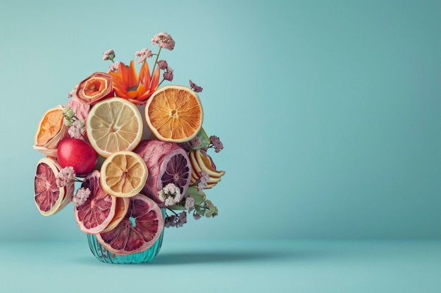 Free photo arrangement with decorative dried fruits and vegetables