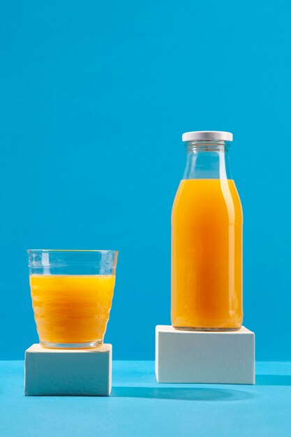 Arrangement with delicious orange juice