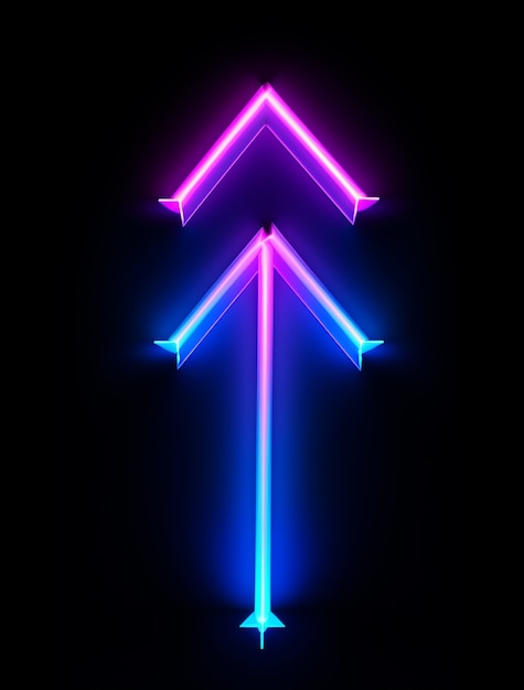 Arrow with bright neon colors