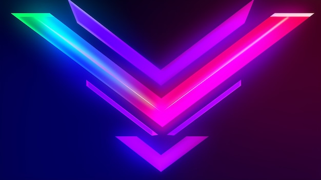 Arrow with bright neon colors