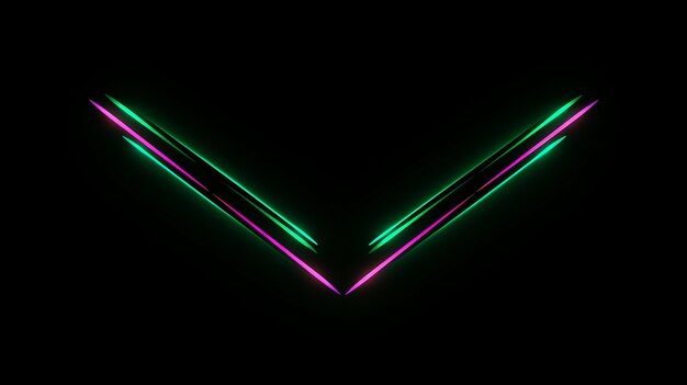 Arrow with bright neon colors