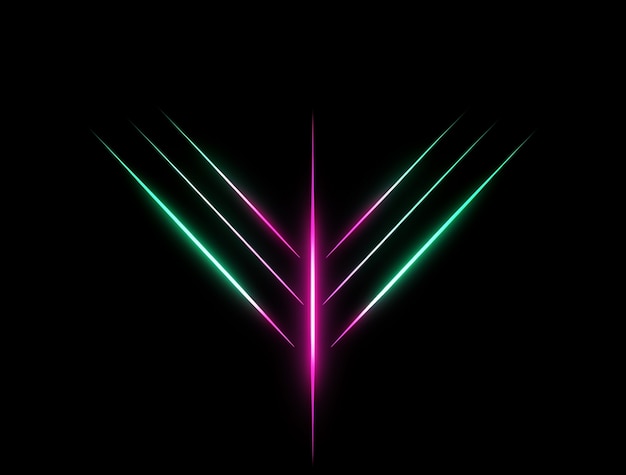 Arrow with bright neon colors