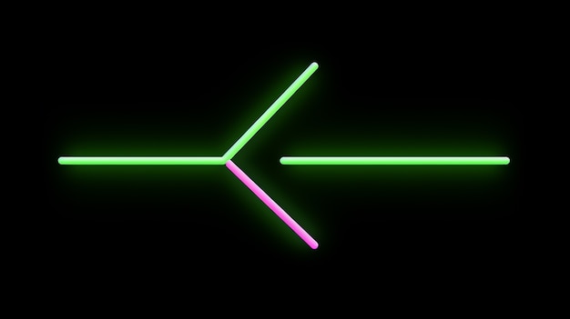 Free Photo arrow with bright neon colors