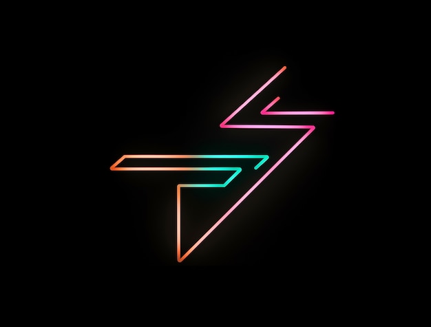 Arrow with bright neon colors