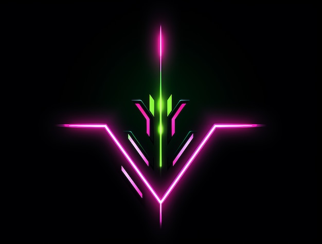 Arrow with bright neon colors