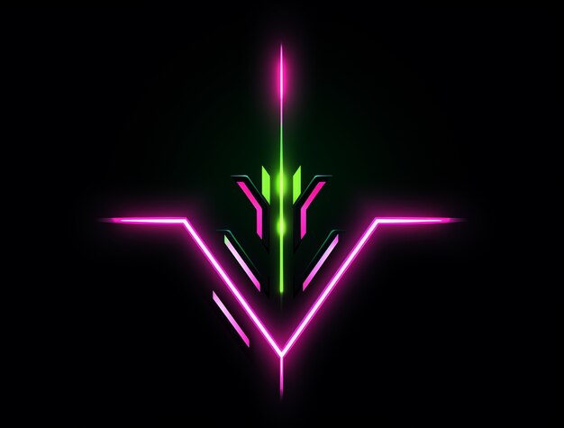 Arrow with bright neon colors