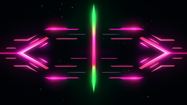 Free photo arrow with bright neon colors