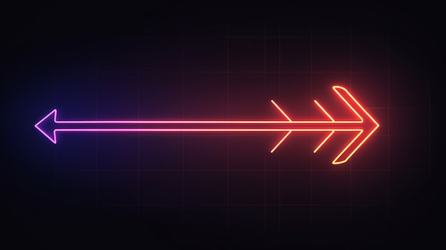 Free Photo arrow with bright neon colors