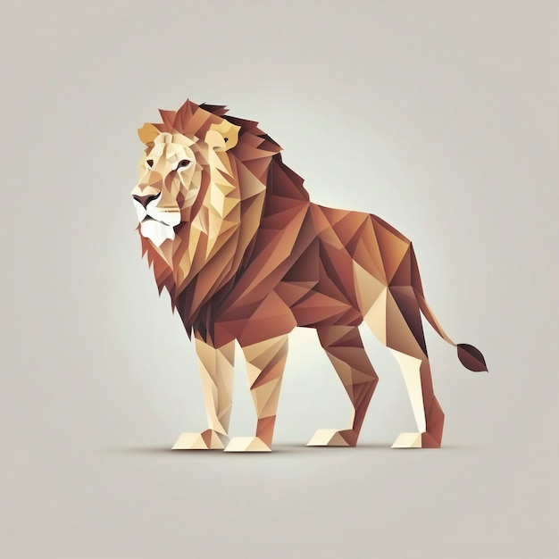 Free photo artificial intelligence generated lion  shape