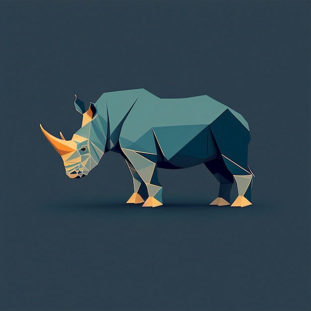 Free photo artificial intelligence generated rhino shape