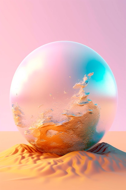 Free photo artistic 3d modern sphere art