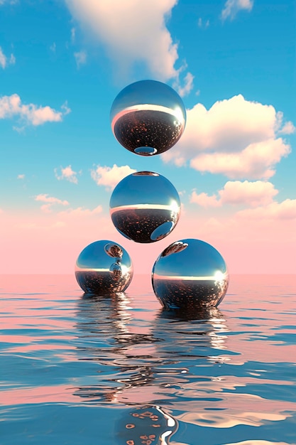 Free photo artistic 3d modern sphere art