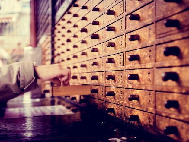 Free photo asian drawer organized neat hand