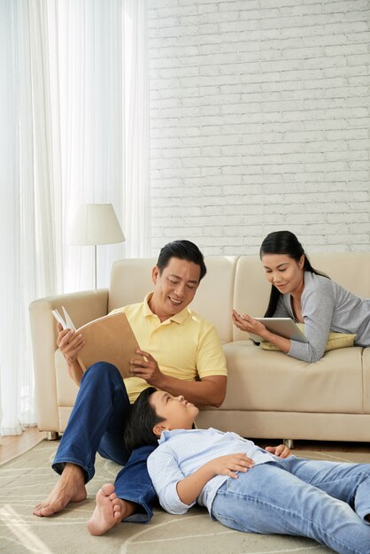 Asian Family Enjoying Leisure Activities