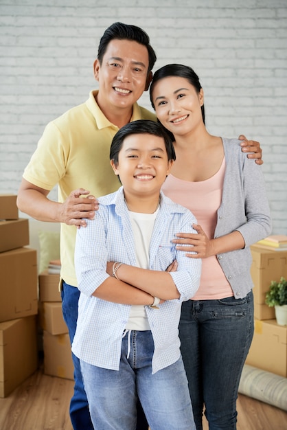 Asian Family Moving to New Apartment