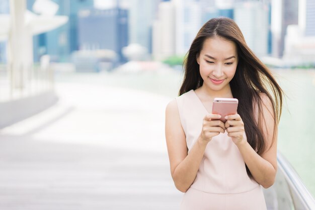 Asian woman using smartphone 