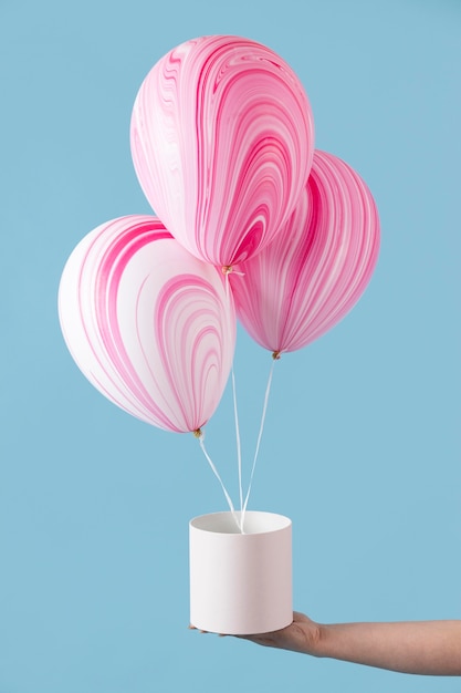 Assortment of abstract festive balloons