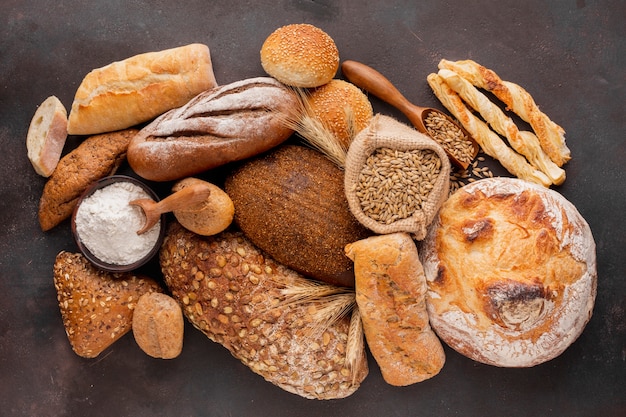 Assortment of bread and pastry