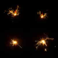 Free photo assortment of decorative sparklers