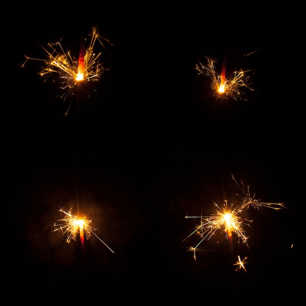 Free Photo assortment of decorative sparklers