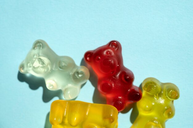 Assortment of delicious gummy bears