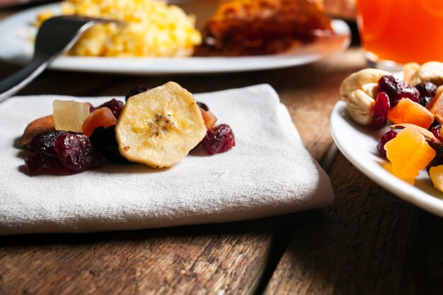 Assortment of dried fruits