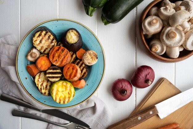 Assortment of grilled vegetable mix