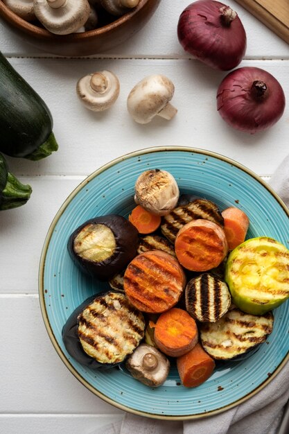 Assortment of grilled vegetable mix