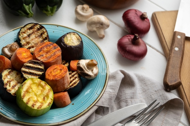 Assortment of grilled vegetable mix