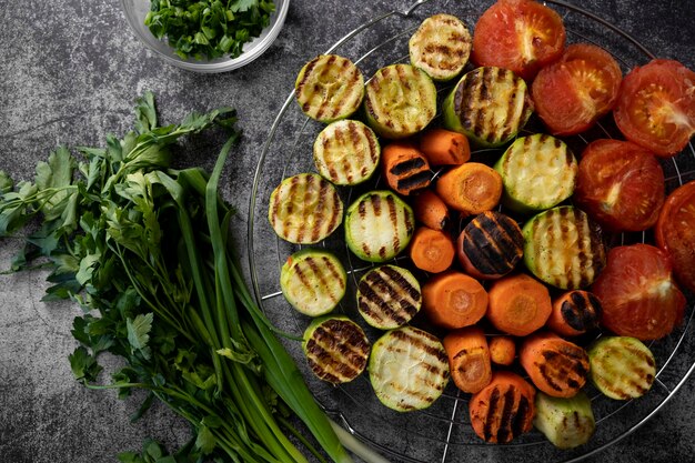 Assortment of grilled vegetable mix