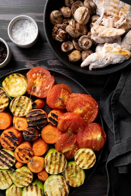 Assortment of grilled vegetable mix