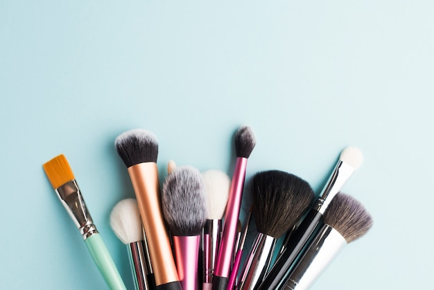 Free photo assortment of makeup brushes